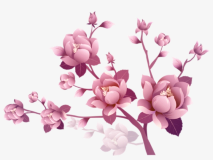 Flowers Flores Branch Rama Branches Ramas Limb Flor - Purple Flower Clipart Png, transparent png #392904