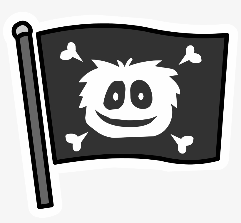 Jolly Roger Flag Pin - Club Penguin Pins, transparent png #392958