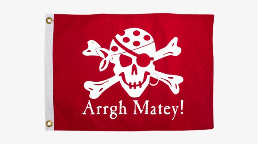 Arrgh Matey Pirate Flag - Pirate One Eyed Jack Flag - 3x5 Ft, transparent png #393036