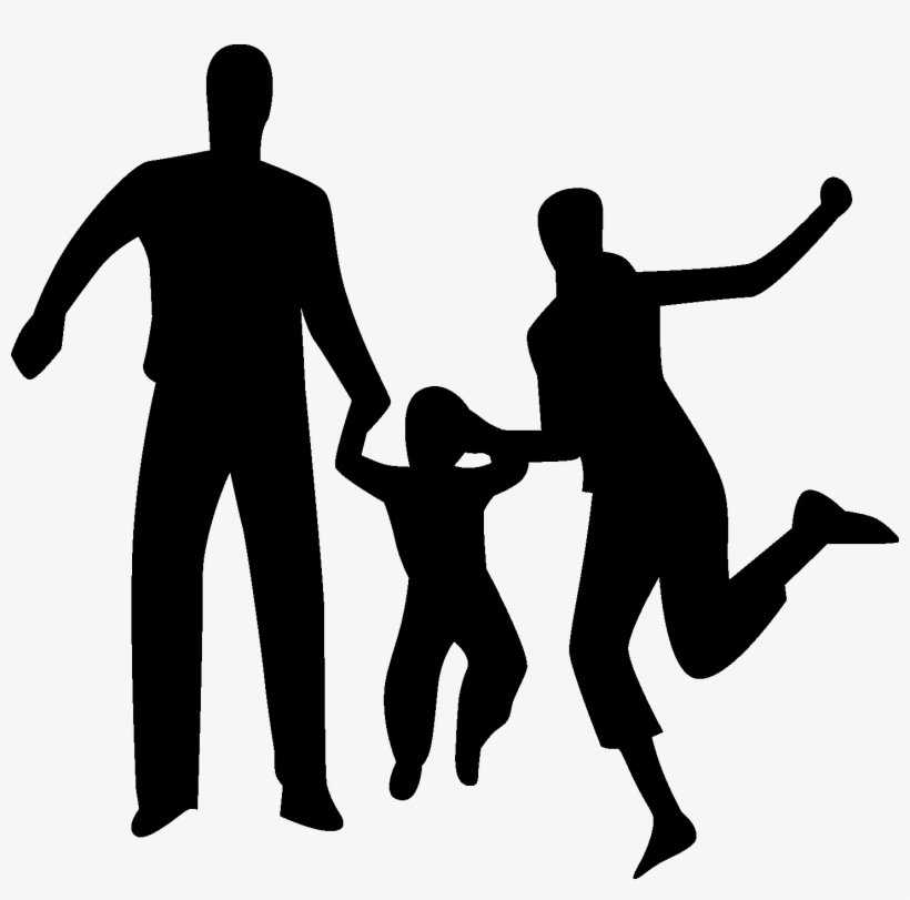 Family Silhouettes - Family Vector, transparent png #393269