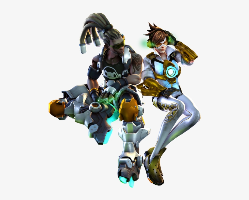 Overwatch Tracer Mercy Sombra Figurine - Tracer, transparent png #393640
