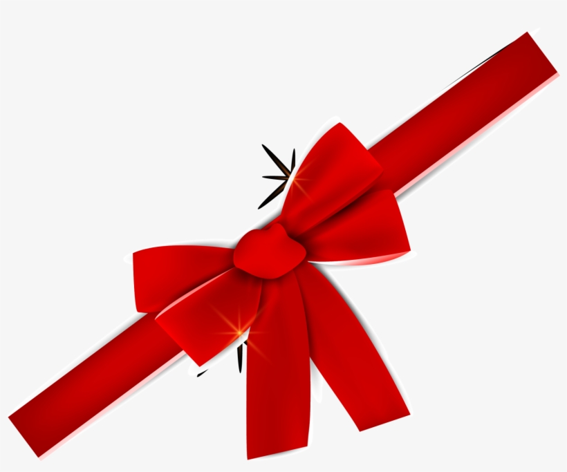 Christmas Bow Tie Clipart - Cinta Con Moño Png, transparent png #394030