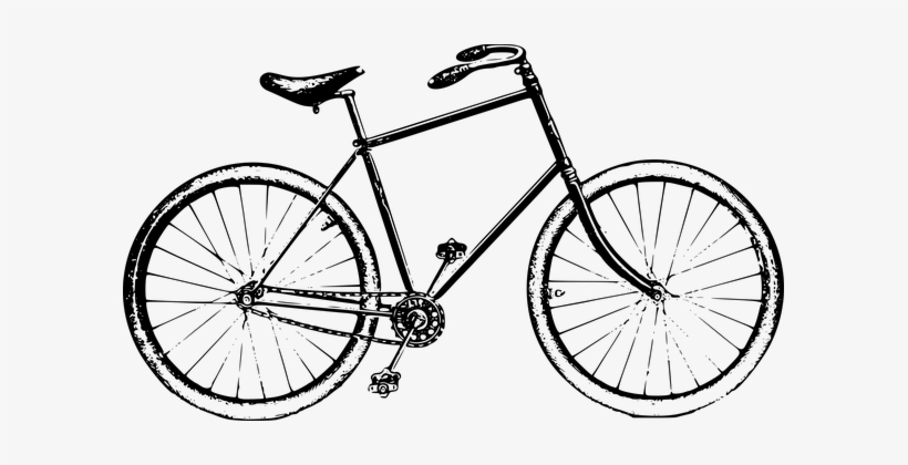 Bicycle Bike Cycle Old Transport Transport - Black And White Bike, transparent png #394107