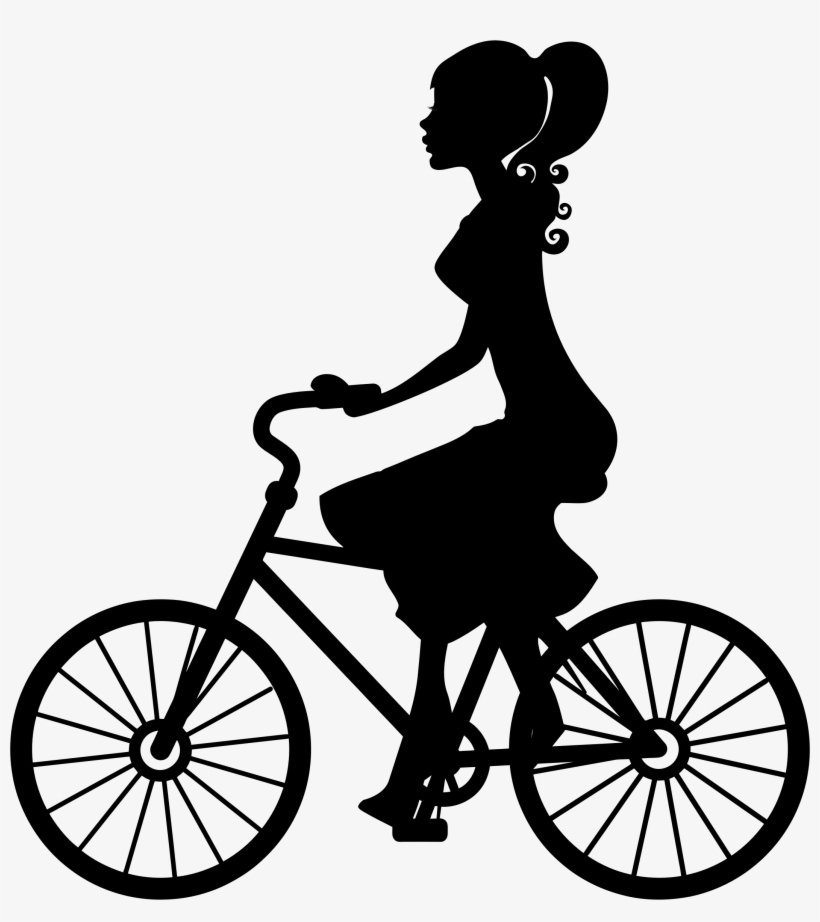 Bike Png Clipart Car Images In Png - Girl On Bike Silhouette, transparent png #394194