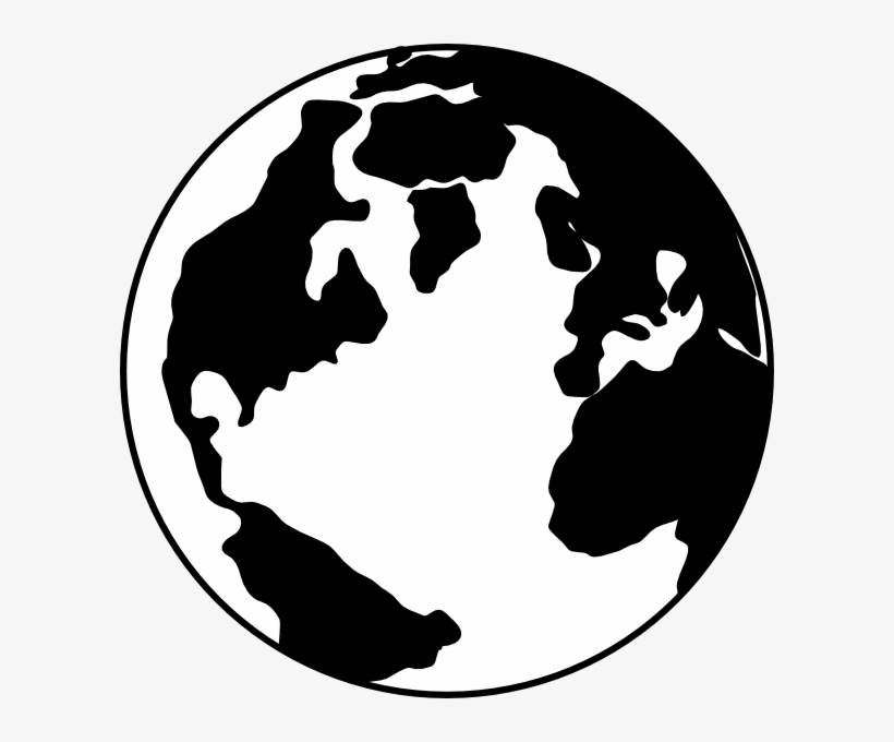 This Free Clipart Png Design Of Bw Globe, transparent png #395313