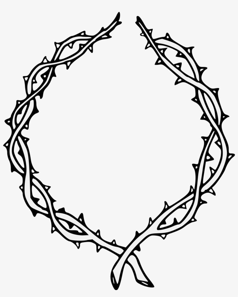 Drawn Wreath Thorn - Thorns Drawing, transparent png #395480