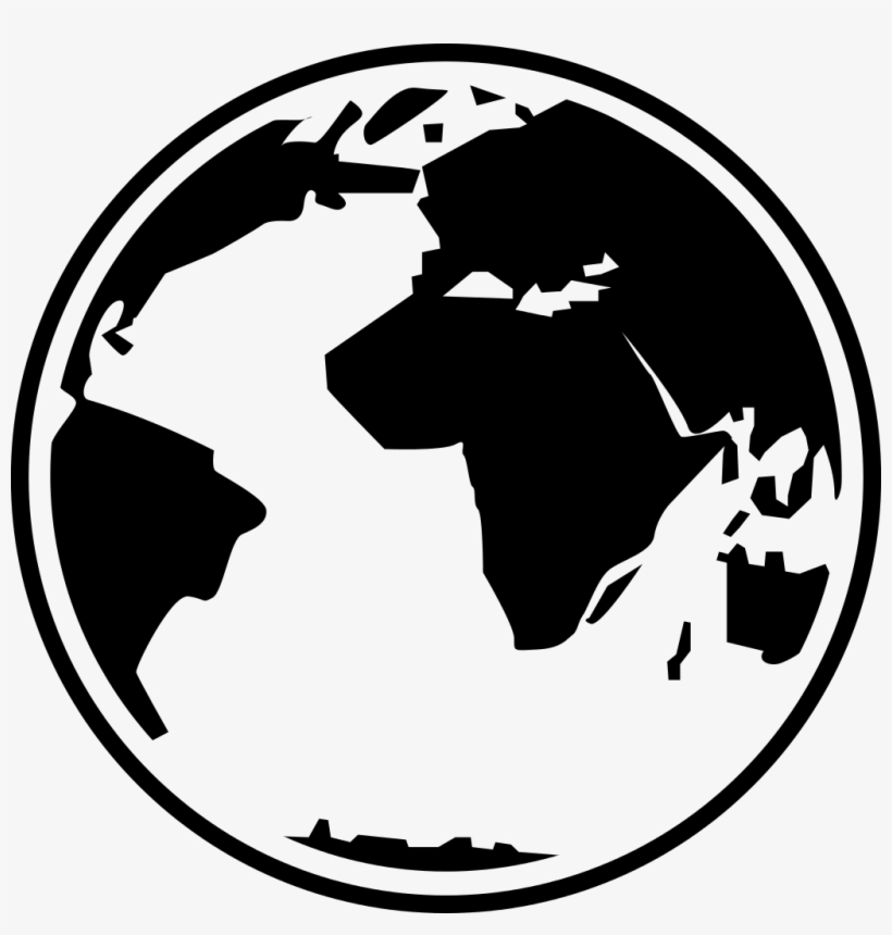 Globe Black And White Free Globe Clipart Black And - Globe Svg, transparent png #395713