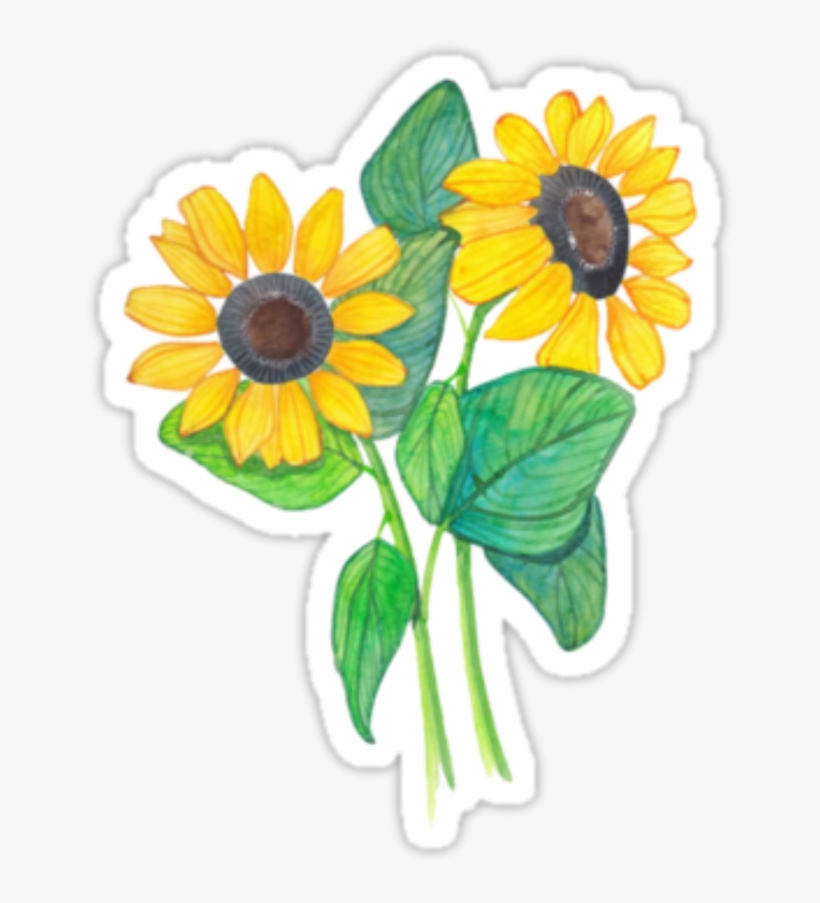 Tumblr Flowers Sticker Png Picsart 🌼💛✨ - Sticker Tumblr Png, transparent png #395954