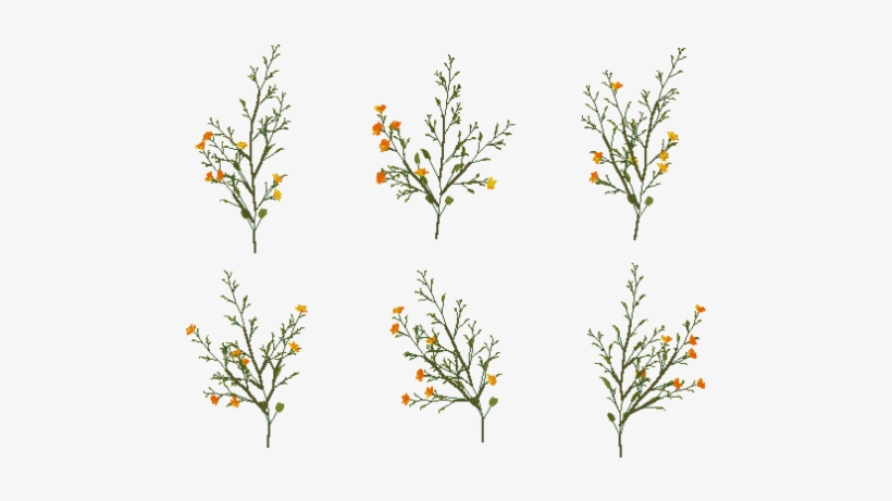 Orange Yellow Flowers 6pk - Orange Flowers Tumblr Png Transparent, transparent png #396144