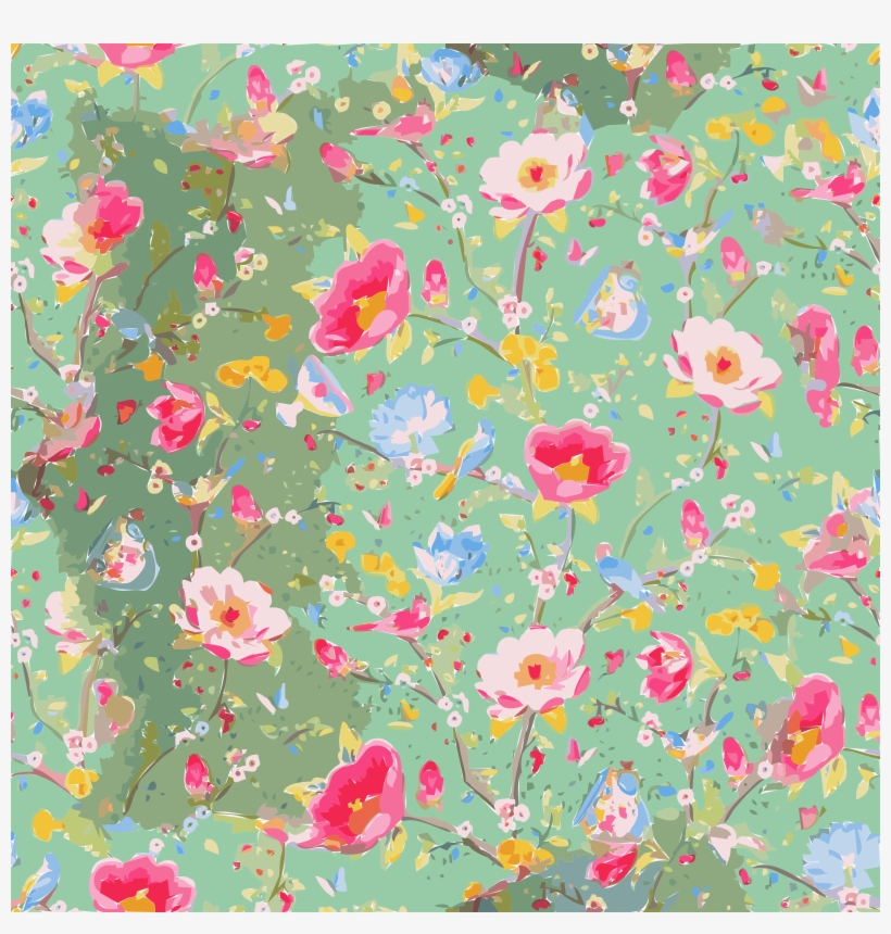 Dim Sum Clipart Floral Design Pattern - Png Taxtile Flower, transparent png #396265