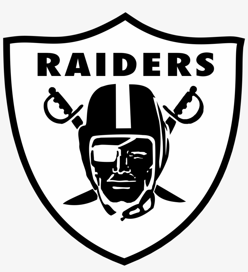 Raiders Logo Png Transparent - Raiders Logo Black And White, transparent png #396429