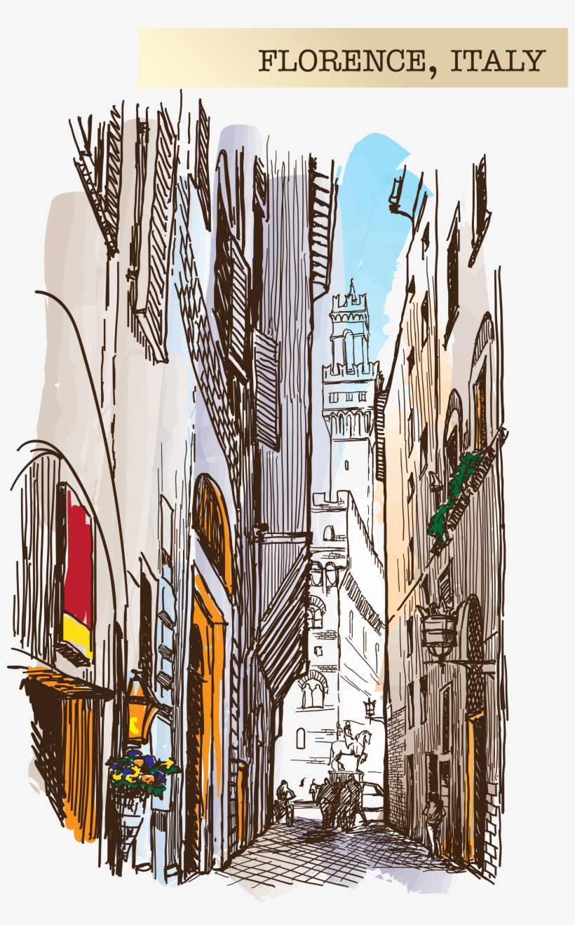 Clip Art Transparent Library Sketch Capital Florence - Florence Sketch, transparent png #397697