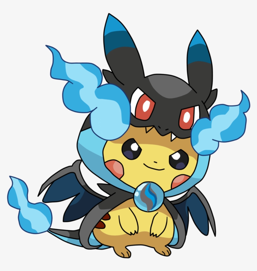 Pokémon, - Pikachu Dressed Up As Charizard, transparent png #397873