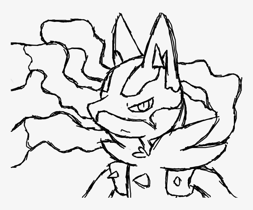 Mega Lucario Drawing At Getdrawings - Lucario Mega Evolution Drawing, transparent png #398173