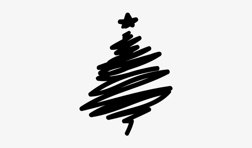 Abstract Christmas Tree Vector - Hand Drawn Christmas Tree Png, transparent png #398266