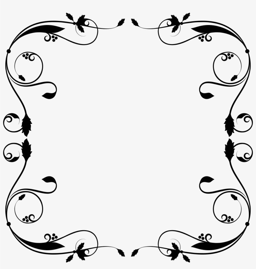 Free Download Simple Flourish Frame Svg Clipart Borders - Clip Art, transparent png #398648