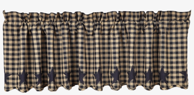 Vhc Brands Black Star Scalloped Valance Stars 20161 - Vhc Brands Star Scalloped Curtain Valance, transparent png #398991