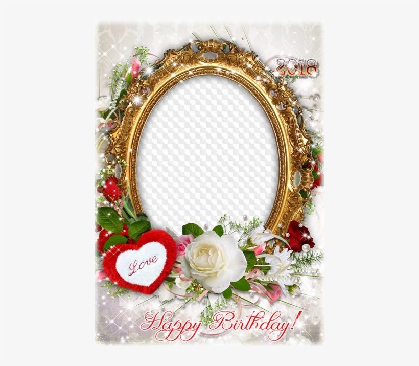 Birthday Photo Frame For Photoshop - Happy Birthday Love Frame Png, transparent png #399147