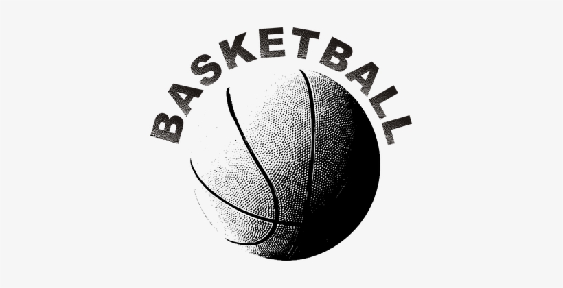 Basketball Ball Sports Nba Basketball Bask - Basketball Black And White, transparent png #399193
