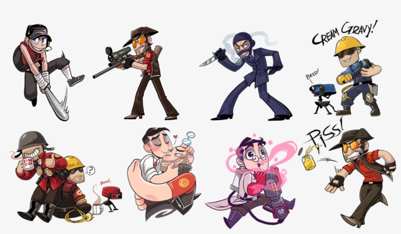 Tf2 Chibis By Owlys On Deviantart - Tf2 Chibi Characters, transparent png #399220