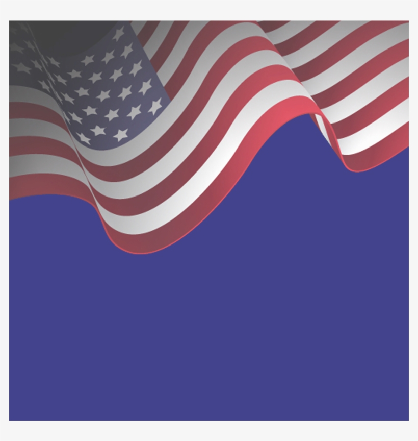 American Flag Ribbon Clipart Transparent Background - American Flag Psd, transparent png #399522