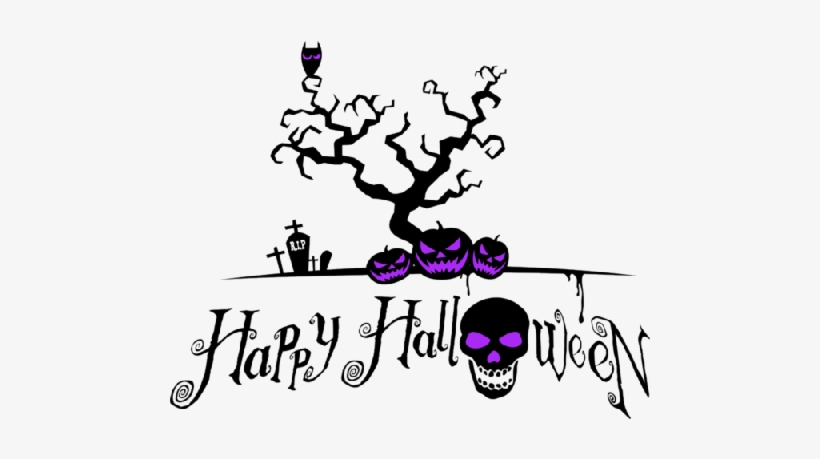 Happy Halloween Logo And Pumpkin - Spooky Happy Halloween, transparent png #3900493