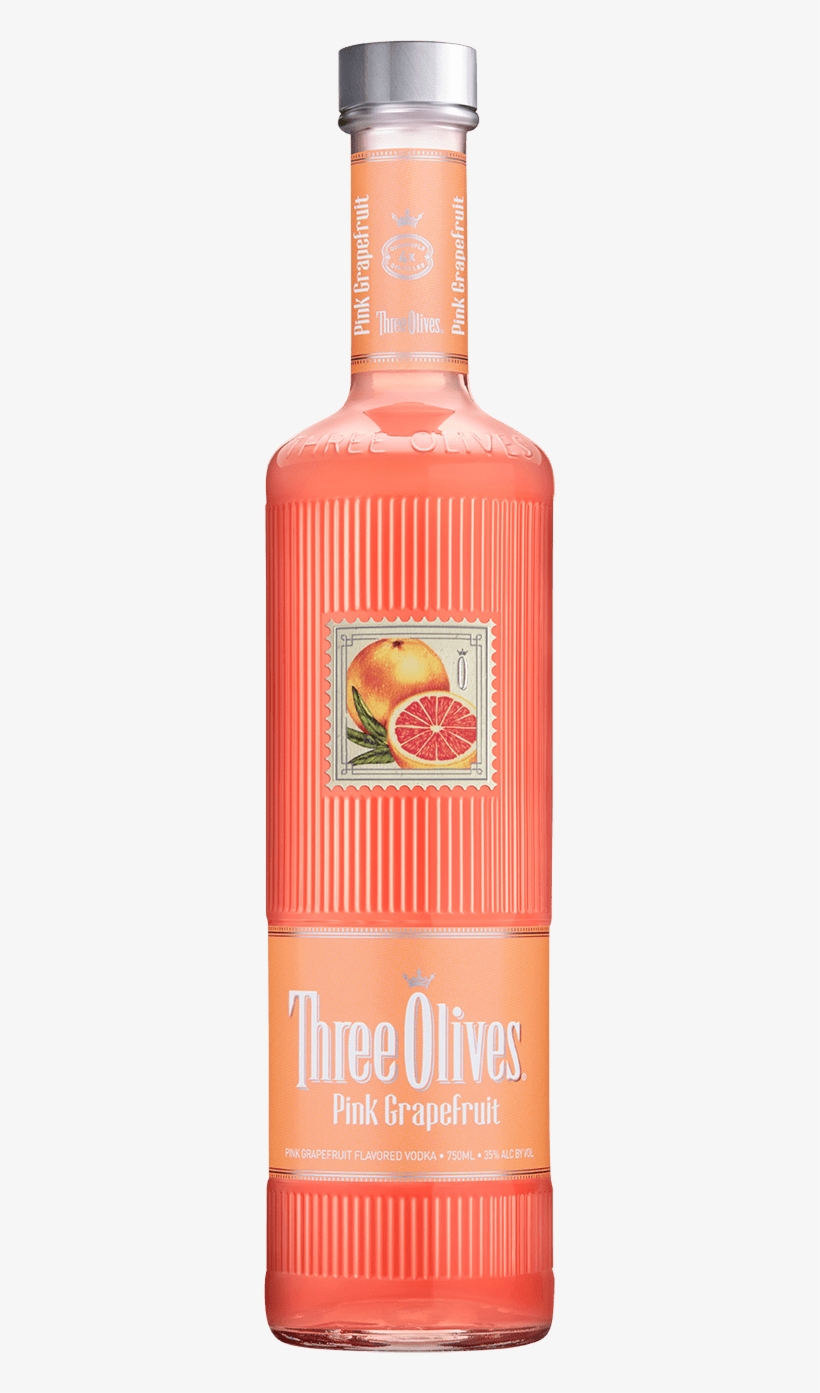 Three Olives Grapefruit Vodka, transparent png #3900861