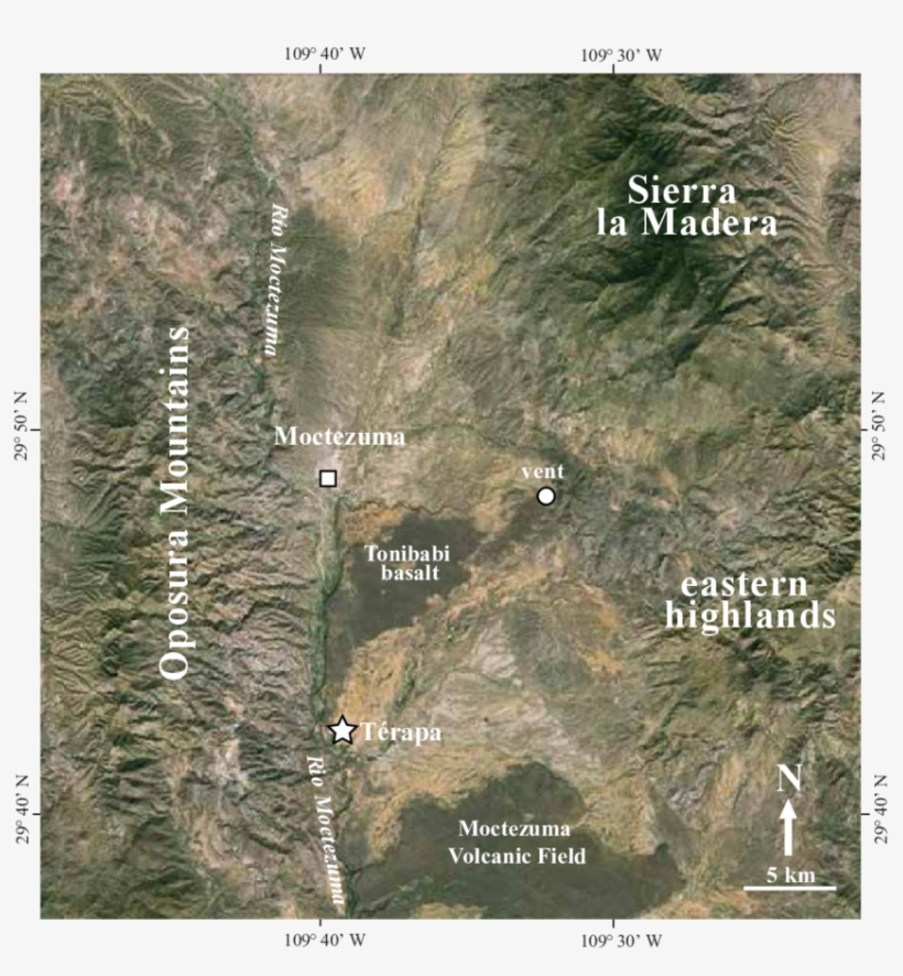 Satellite Image Of Térapa, Sonora, Mexico And Its Location, transparent png #3901163