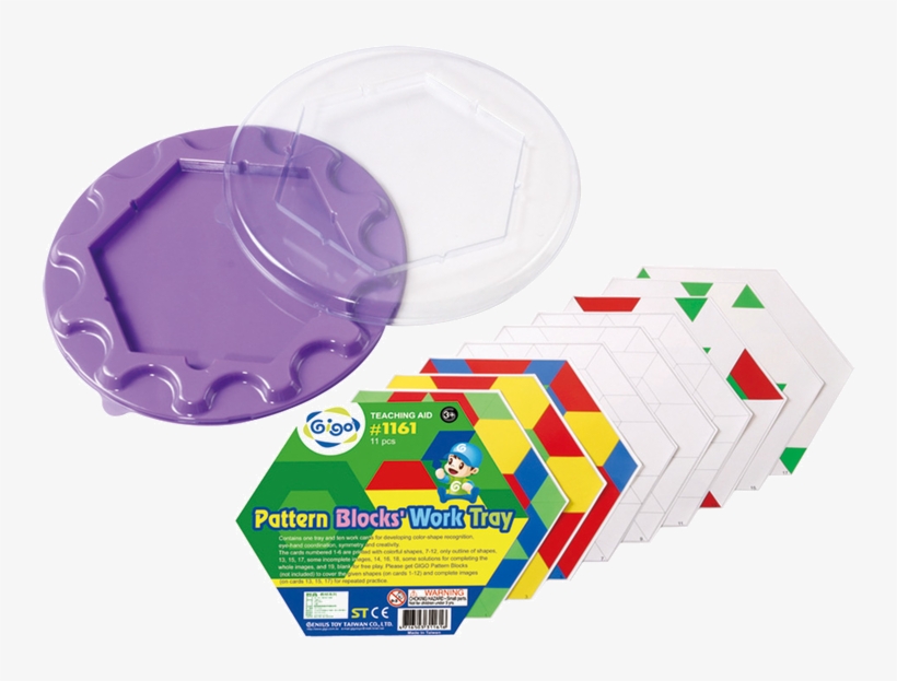 Pattern Blocks' Circular Work Tray - Toy Block, transparent png #3901892