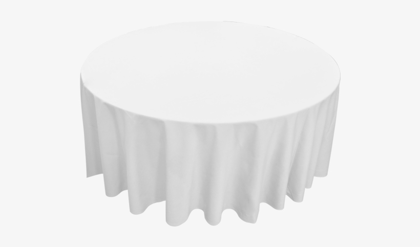 Table Linen Hire - Round Table White Linen, transparent png #3902135