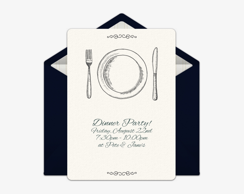 Dinner Table Online Invitation - 18th Birthday Invitation Png, transparent png #3902191