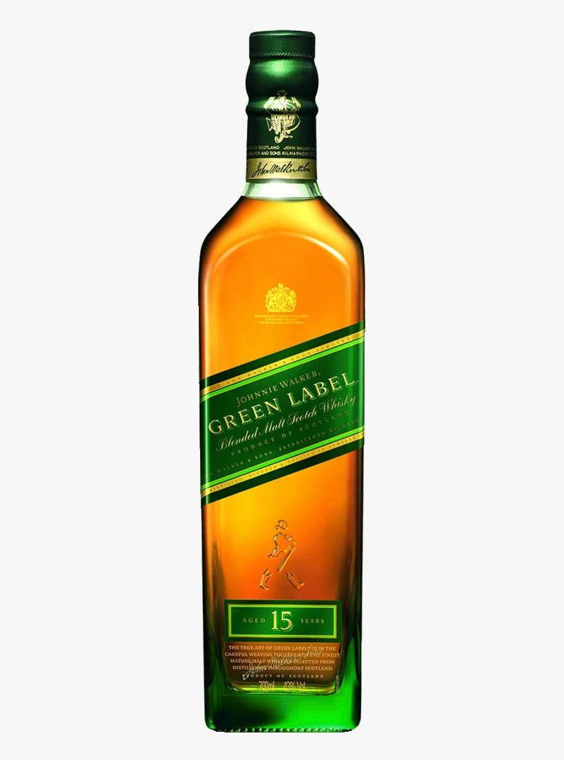 Johnnie Walker Green Label Blended Malt Scotch Whisky - Johnnie Walker Green Label Png, transparent png #3902264