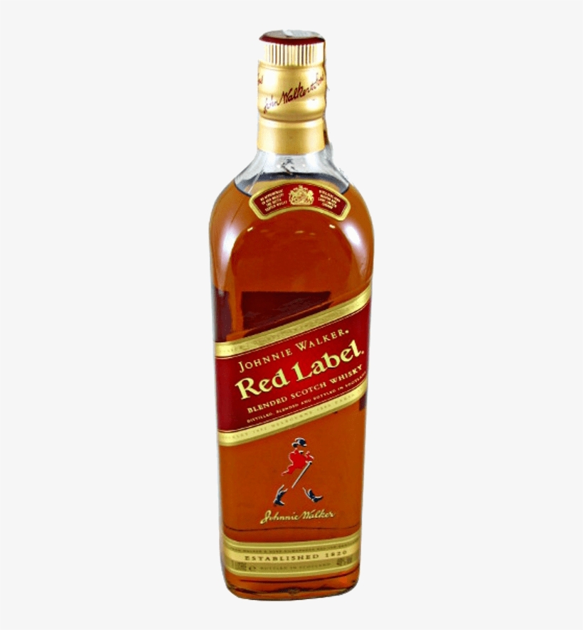 Johnnie Walker Red - Johnnie Walker Scotch Red Label - 375 Ml Bottle, transparent png #3903308