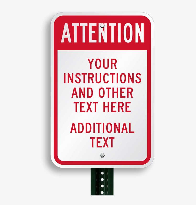 Custom Attention Sign - Attention - Do Not Block Garage Sign, 18" X 12", transparent png #3903526