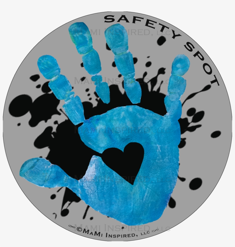 Safety Spot Kids Gray With Black Splat Hand Car Magnet - Safety Spot Inc., transparent png #3903630