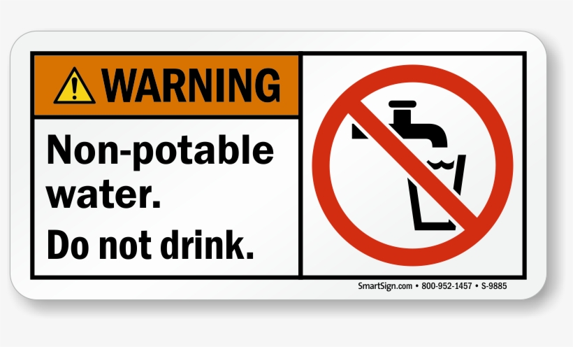 Zoom - Buy - Non Drinking Water Sign, transparent png #3903685