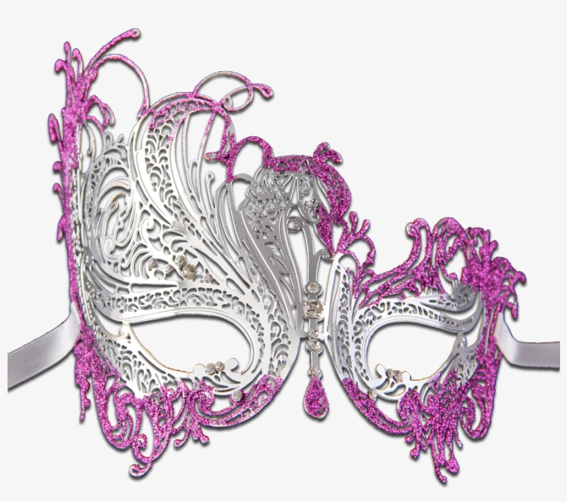Glitter Series Swan Metal Filigree Laser Cut Venetian - Luxury Mask Women's Swan Metal Filigree Laser Cut Venetian, transparent png #3903790