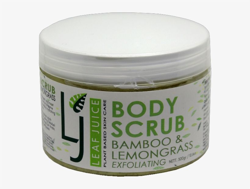 Bamboo & Lemongrass Salt Based Body Scrub - Natural Skin Care, transparent png #3903946
