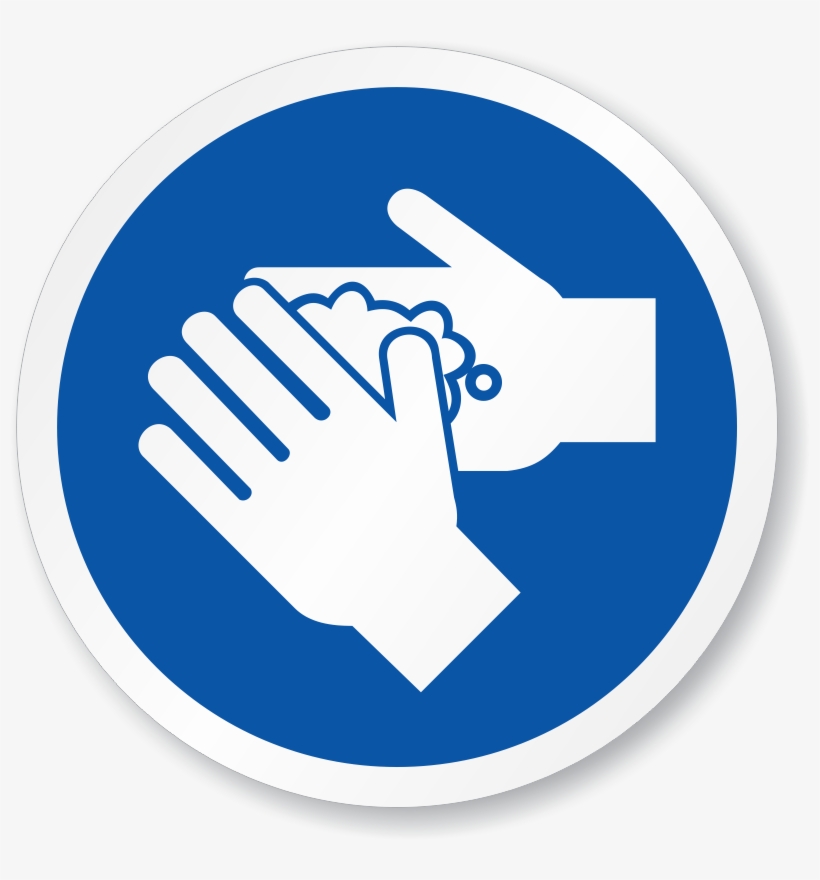 Wash Hand Iso Circle Sign - Sanitize Your Hands Sign, transparent png #3904198
