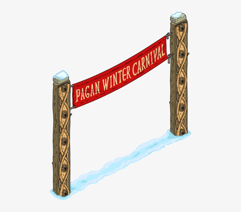 Pagan Winter Carnival Sign Snow Menu - Winter Festival, transparent png #3904403