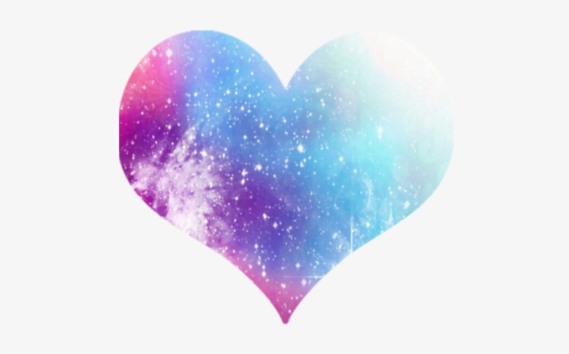 Blue, Galaxy, And Heart Image - Galaxy Heart Png, transparent png #3904453