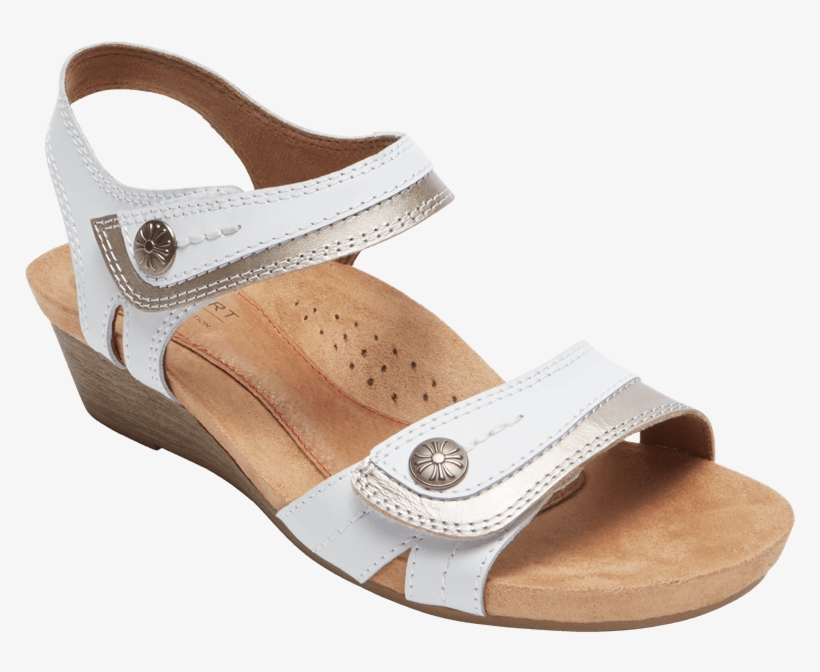 Cobb Hill Hollywood 2 White - New Women's Rockport Hollywood 2 Piece Sandal Shoes,, transparent png #3904856