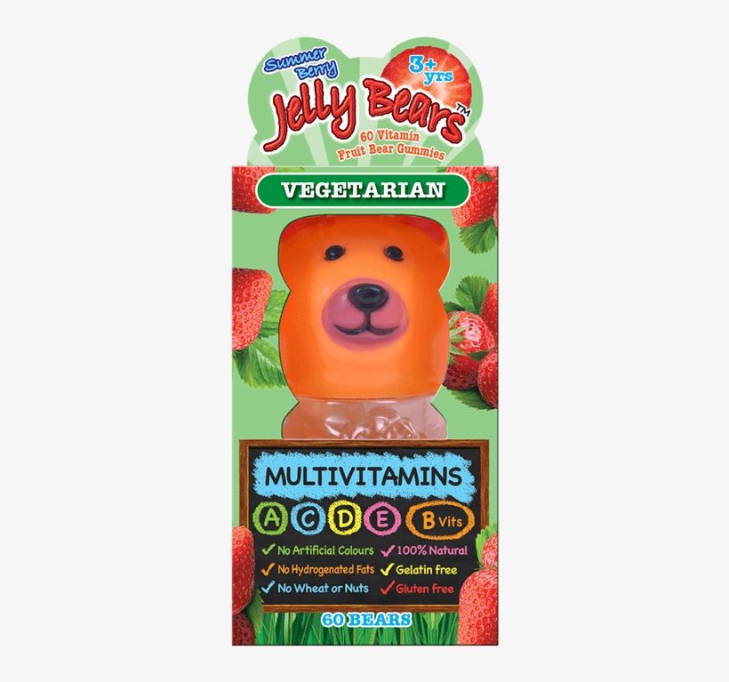 Jelly Bears Multivitamins Fruit Bear 60 Chewables - Jelly Bears Calcium Berries 60 Gummies, transparent png #3905231