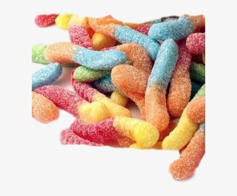 T.r. Toppers Gummi Worms Mini Sour Sanded Neon - 4.5, transparent png #3905421