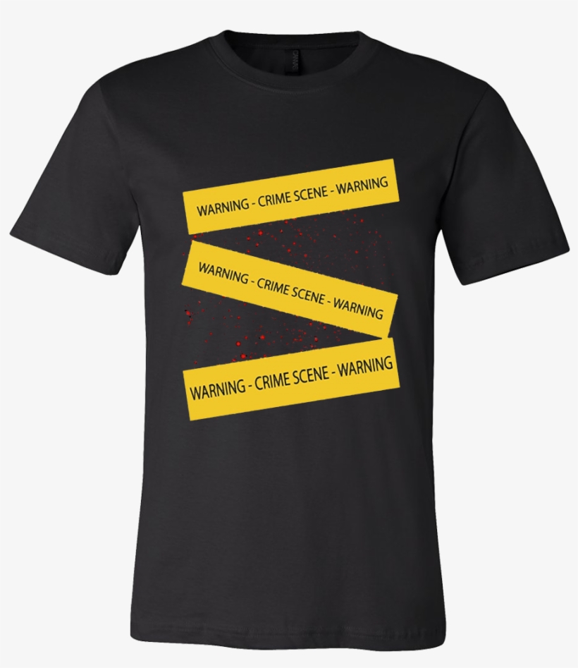 Crime Scene Tape Shirt With Blood Stains For Halloween - Shirt, transparent png #3905869