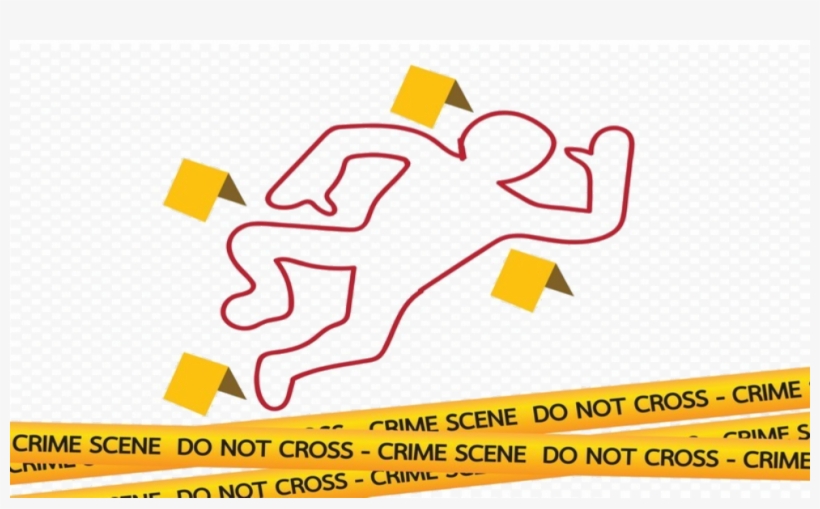 Crime Scene Body Outline And Tape - Graphic Design, transparent png #3906111
