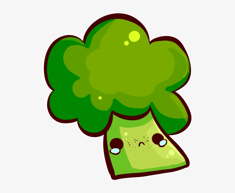 Sad Clipart Broccoli - Broccoli Drawing Png, transparent png #3906693