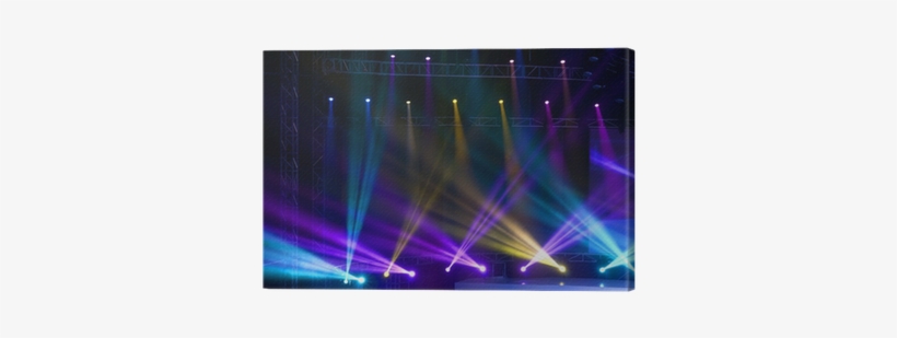 Vector Stage Spotlight With Laser Rays Canvas Print - Canvas, transparent png #3907447