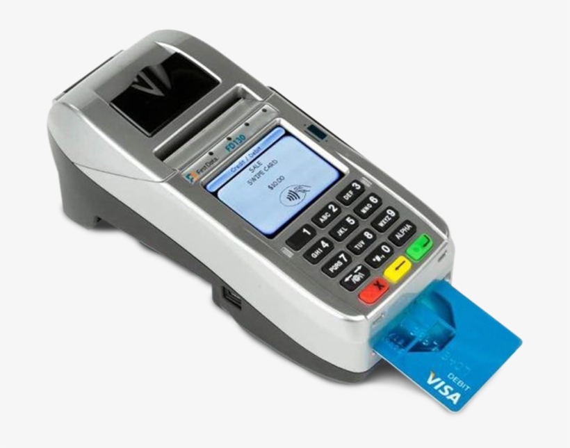 Emv Credit Card Inserted Into An Emv Enabled Credit - Credit Card Terminal, transparent png #3907568