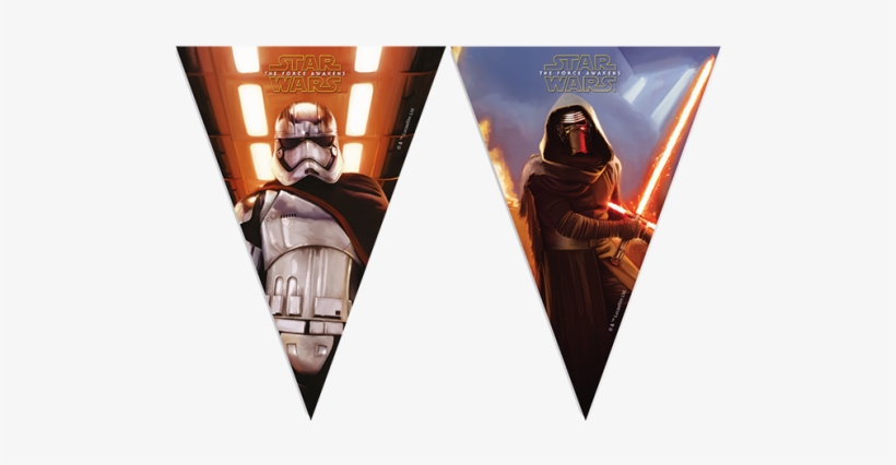 Star Wars The Force Awakens Triangle Flag - Star Wars Flag Banner, transparent png #3907956